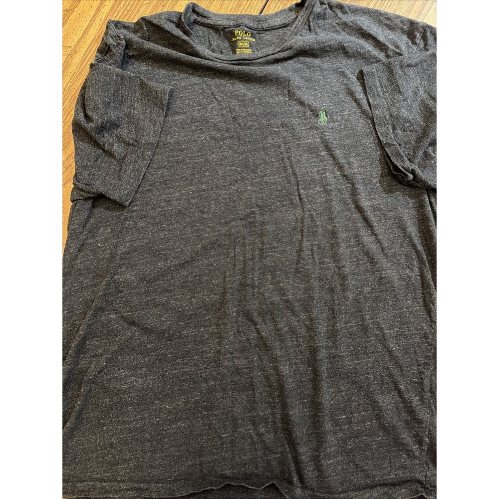 Polo Ralph Lauren Crew Neck Gray Tee XL  Men's M Green Pony (I)